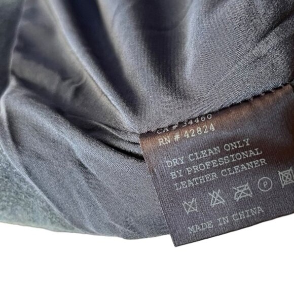 VEDA Black Suede Leather Jacket Wool Knit Panels Underarms Women’s Medium - Picture 13 of 14